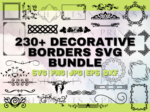 230 Decorative Border Bundle: A Graphic Designer’s Take