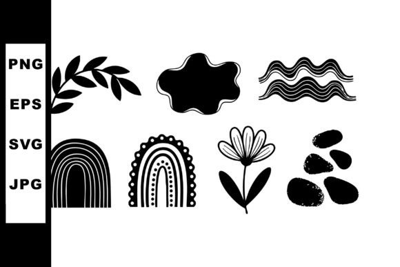 Abstract Black Decorative Nature and Flo Graphics