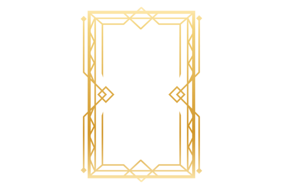 Art Deco Frame Template Graphics for Crafting
