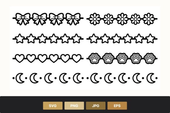 Black and White Decorative Borders Graphics