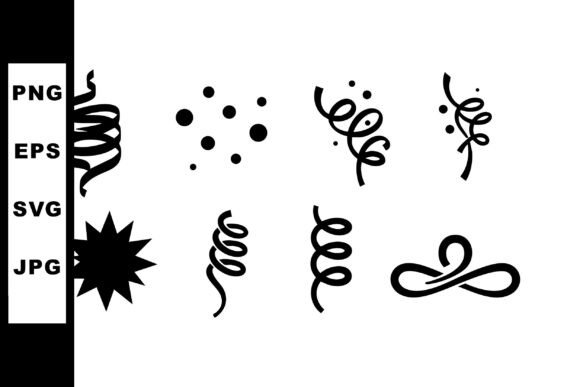 Black Hand Drawn Decorative Swirls and D Graphics