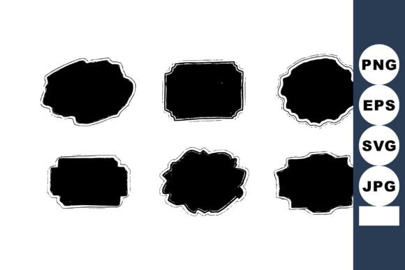 Black Vintage Decorative Labels Design W