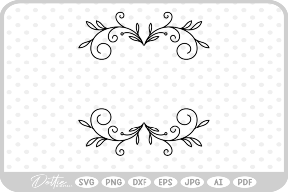Botanical Decorative Frame Graphics for Crafting