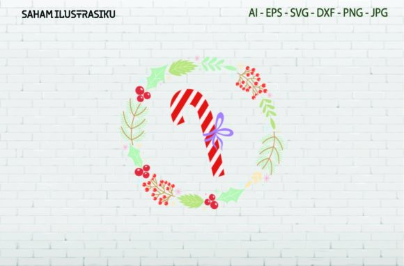 Christmas Plant Frame Decorative Candy Graphics