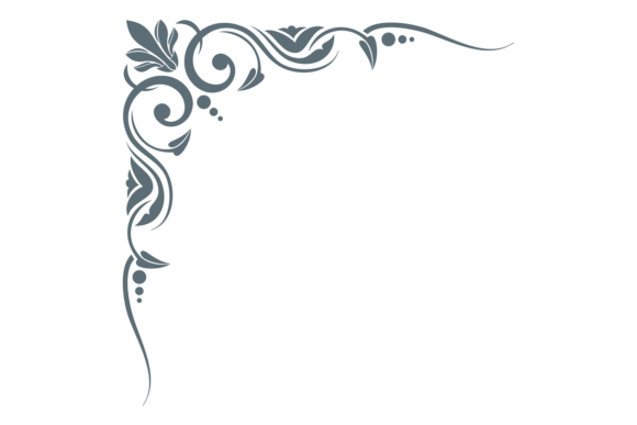 Decorative Corner with Swirls and Vines: Graphics & Illustrations