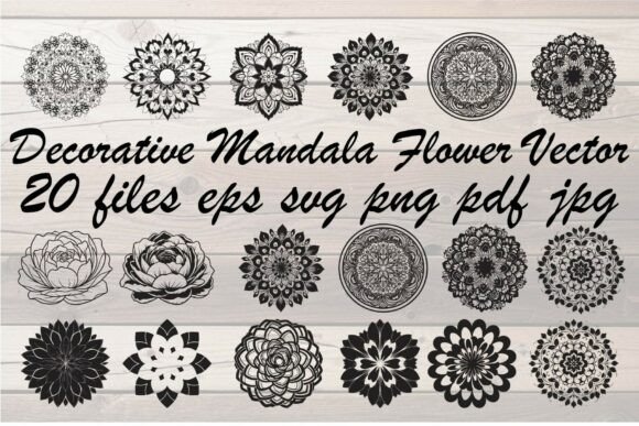 Decorative Mandala Flower Vector Bundle Graphics