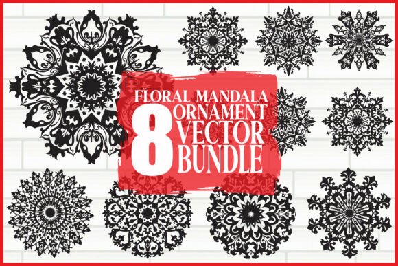 Decorative Mandala Vector Set Graphics for Editorial Design