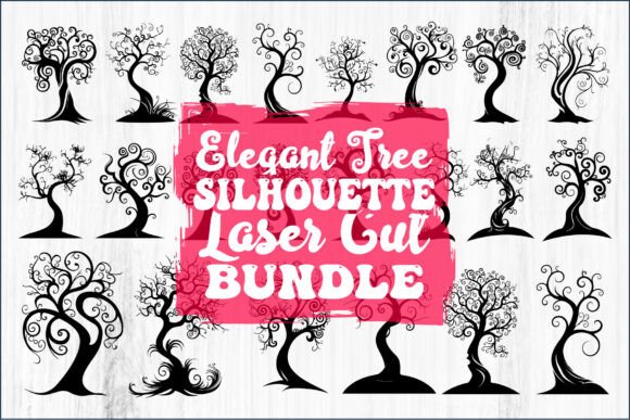 Decorative Tree Laser Cut Bundle Graphics for Branding