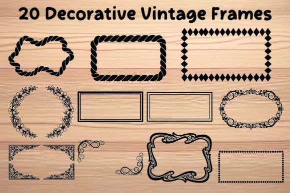 Decorative Vintage Frames Bundle Graphics