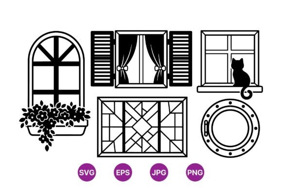 Decorative Window Silhouette Graphics