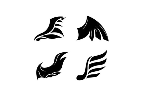 Decorative Wing Graphic for Crafting
