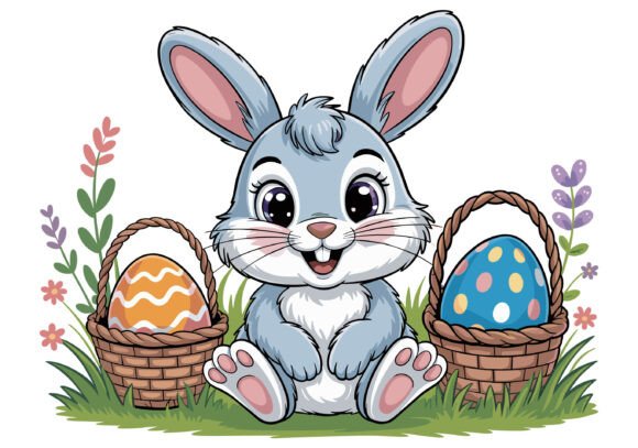 Easter Bunny Silhouette Graphics for Local Branding