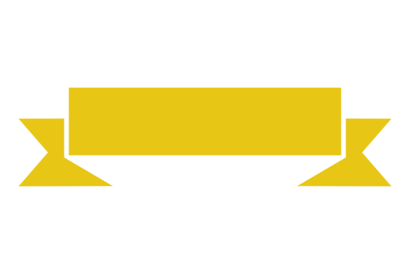 Golden Decorative Ribbon. Simple Modern Graphics & Illustrations