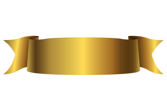 Golden Ribbon Element for Modern Branding