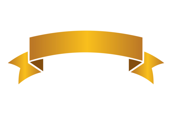 Golden Ribbon for Branding and Marketing