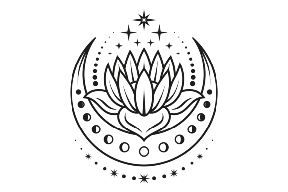 Occult Flower Symbol Graphics for Branding and Marketing
