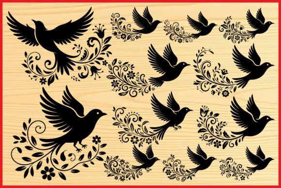 Peaceful Flying Birds Graphics for Local Branding