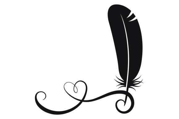 Quill Heart Graphic for Romantic Branding