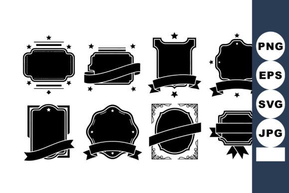 Vintage Decorative Black Label Badge Graphics