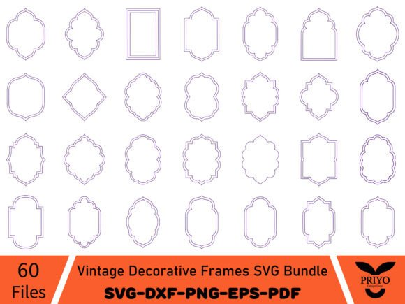 Vintage Decorative Frames Graphics Bundle
