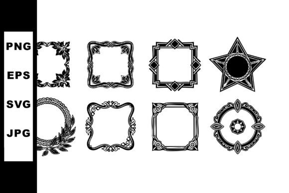 Vintage Decorative Frames Graphics for Handmade Design